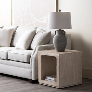 Crestview Collection 29.25"H Ceramic Table Lamp - Stylish Amphora Design With Textured Matte Green Finish & Beige Shade   Cvap3239