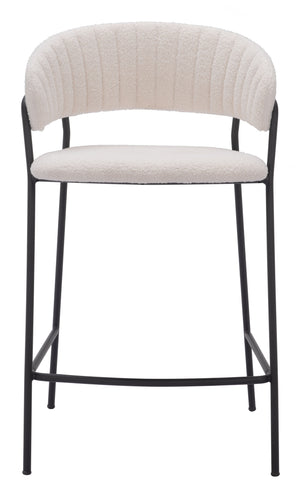 Josephine Counter Stool - Set of 2 Cream 109671 Zuo Modern