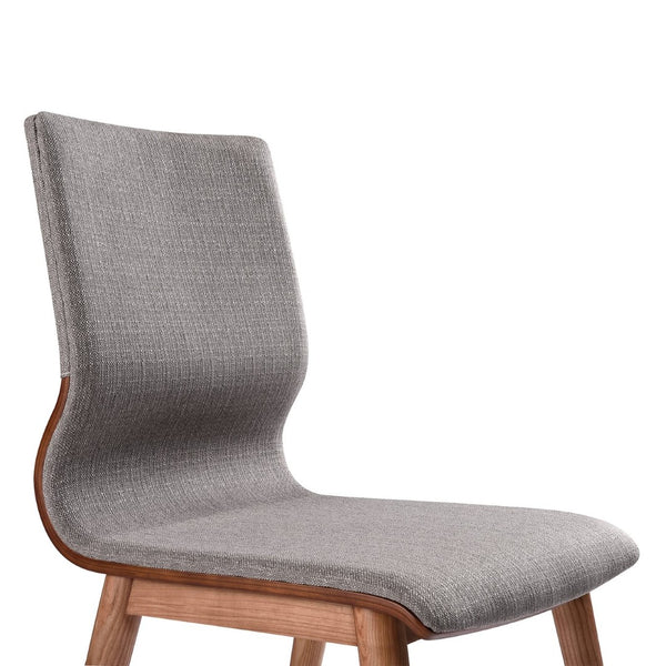 English Elm Robin Mid-century Upholstered Dining Chairs with Tapered Walnut Legs Set of 2 B2736P464880