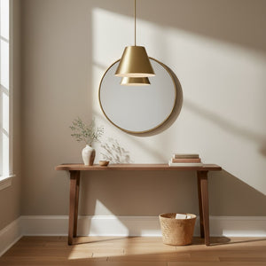 English Elm 16 Inch Sculptural Matte Pendant Light with Etched Glass Diffuser for Kitchen or Dining Antique Brass B370P403646