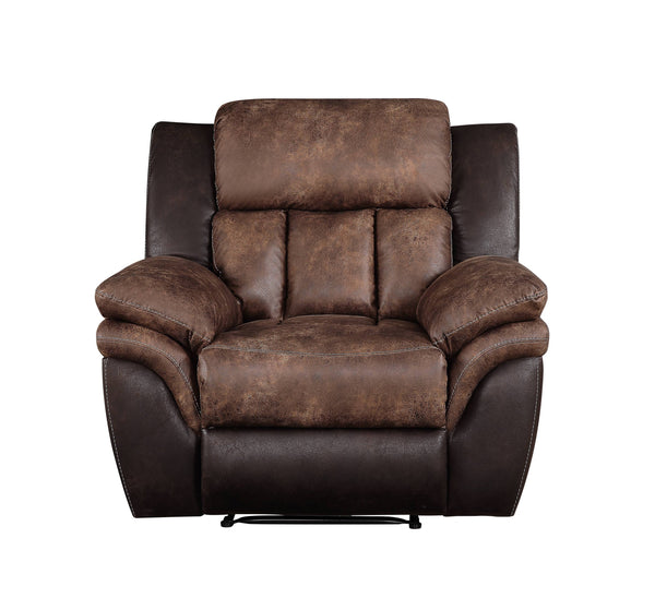English Elm Toffee Polished Power Tufted Recliner with Tight Cushions, Microfiber Blend, Luxurious Support (97) B062P215443