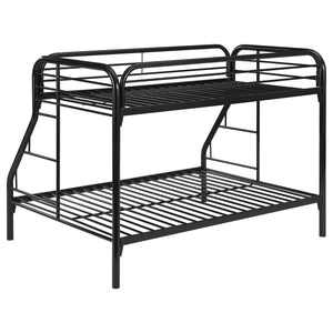 English Elm Celeste Modern Twin Over Full Metal Bunk Bed With Rung Ladder - Stylish Space-Saving Design B062P340732