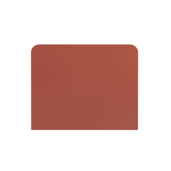 English Elm Ella Modern 20" Nightstand with Sled Legs, Open Shelf & Handle-Free Drawer — Sleek Safe Design Terracotta B365P398147