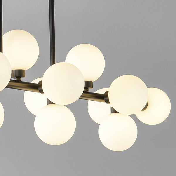 English Elm Pendant Lamp 16 Opal Seeded Glass Shades Gold Frame Farmhouse Dining Island Light Matte Black W5008P466518