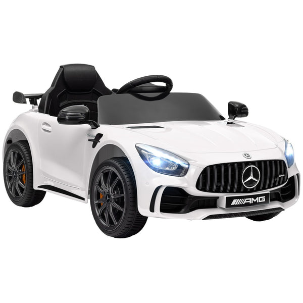 English Elm Qaba 12v Toddler Electric Motorcycle with Twist Throttle Rear Suspension Training Wheels White W2225P249900