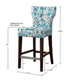 Madison Park Avila Transitional Tufted Back Counter Stool FPF20-0402 Blue