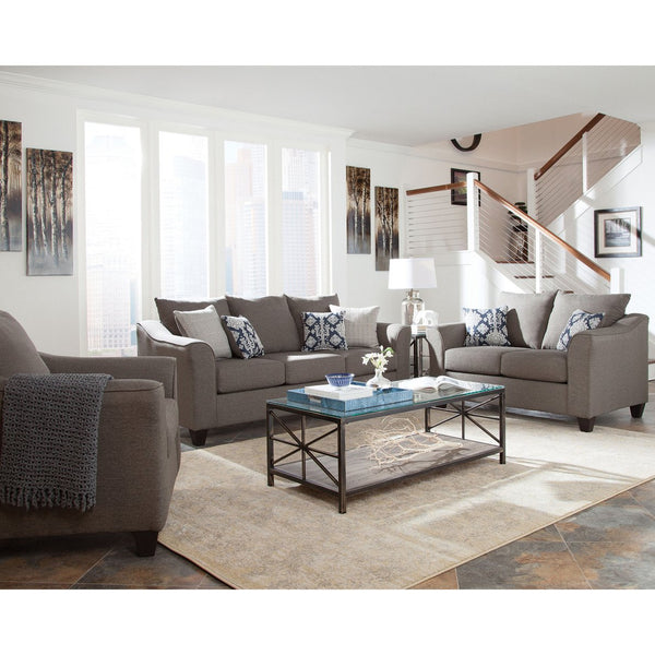 English Elm Creston Grey 3-Piece Living Room Set - Stylish Sofa, Loveseat & Accent Chair For Modern Comfort B062S01148