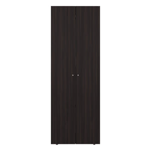 English Elm Home 2 Doors Closet System Armoire with Hanging Rod & Shelf, Stained Walnut Compact Bedroom Organizer B200P350350