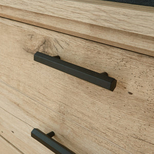English Elm Lateral File Cabinet In Warm Brown Finish - Secure Storage With Key Lock & Multi-Use Design B356P402775
