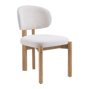 English Elm Christopher Knight Home® - Beige Scandinavian Dining Chairs Set Of 4 - Modern Upholstered, Natural Wood Frame, Comfort & Style N768P341563N_4