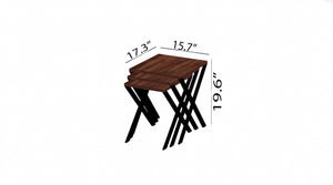 English Elm Kira 3 Piece Nesting Table Set with Metal Legs for Modern Small Space Living B029P207434