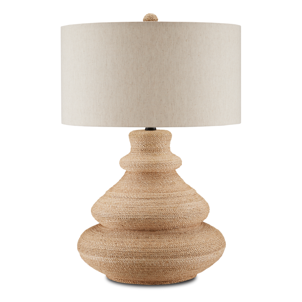 Jaru Table Lamp - Handcrafted Natural Rope Design with Modern Linen Shade for Stylish Illumination