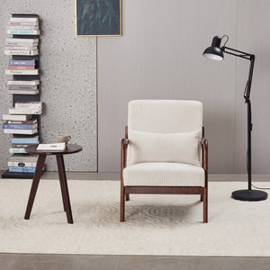 English Elm Mid-Century Modern Accent Chair & Coffee Table Set - Vintage Luxury For Stylish Living Spaces! W2989P362830