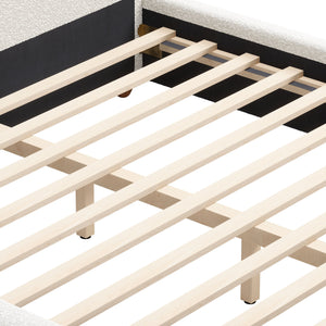 Zuo Modern Baris Modern Queen Bed - Stylish Polyester Fabric Design For Contemporary Home Décor Solutions White 100% Polyester,Rubberwood,Mdf,Plywood 110663-zuo-modern