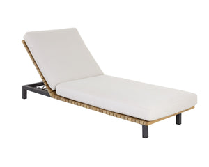Sunpan Geneve Lounger - Elegant Outdoor Seating with Teak Wood Frame & Durable UV-Resistant Upholstery