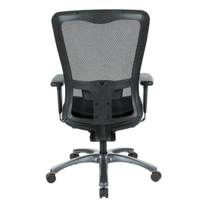 OSP Home Furnishings Progrid Ergonomic Mesh Office Chair with Lumbar Support and Padded Seat for All Day Black 97720-R107