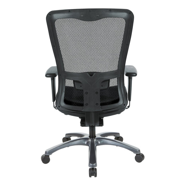 OSP Home Furnishings Progrid Ergonomic Mesh Office Chair with Lumbar Support and Padded Seat for All Day Black 97720-R107
