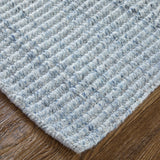 Feizy Rugs Limerick Hand Woven Pet Rug With Cozy Ribbed Texture For Modern Contemporary Spaces And Design Blue,White Pet T37t8022blu000p00