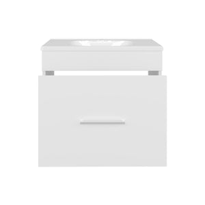 English Elm Bathroom Vanity Slim Sink Cabinet with Single Door, Engineered Wood, Space-Saving Modern Design White 28.35 L x 23.23 W x 11.81 H B097P350320