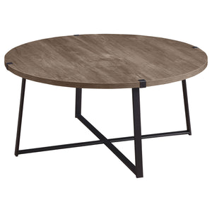 English Elm Heyer Grey Round Coffee Table - Durable, Modern Design For Minimalist & Scandinavian Interiors - 35.5" B062P299801