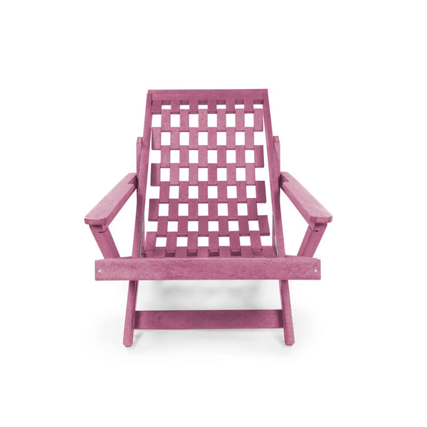 English Elm Pinecrest Outdoor Folding Lounge Chair Recycled Hdpe Reclining Patio Seat with Cushion Burgundy B2745P409695