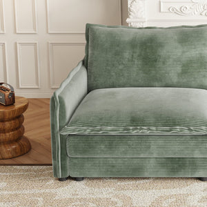 English Elm Corduroy Loveseat Sofa Couch - Cozy 2-Seat Upholstered Design With Deep Cushions & 2 Pillows W834S00412