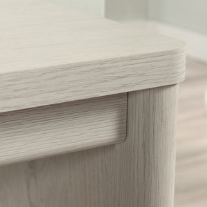 English Elm Desk, Modern White Finish With Spacious Top And Hidden Storage For Home Office And Gaming Use B356P402784