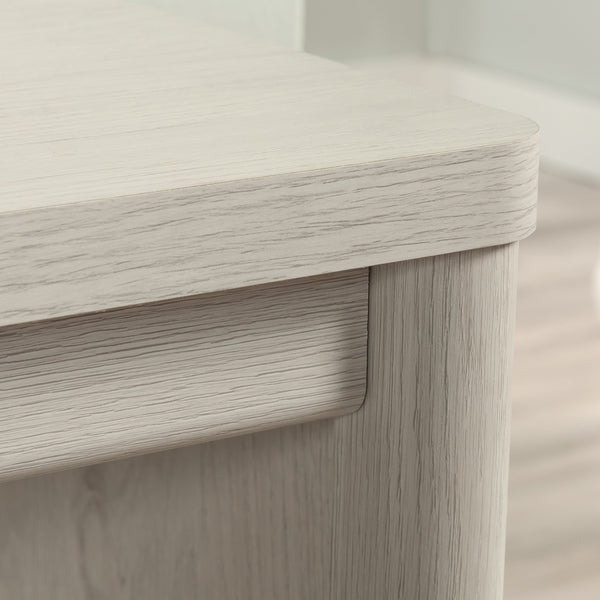 English Elm Desk, Modern White Finish With Spacious Top And Hidden Storage For Home Office And Gaming Use B356P402784