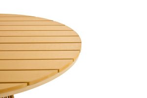 English Elm Outdoor bamboo dining chair and table set in Antique Brown — Handwoven rattan, durable, cool summer comfort, eco-friendly design W370S00066