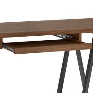 English Elm Sawhorse - Handcrafted Walnut Veneer Desk With Metal Supports For Home Office, Gaming & More B136P159593-GIGA