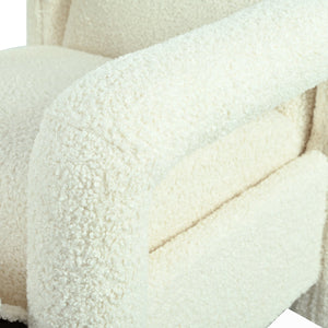 English Elm Christopher Knight Home® - 31.25" Push Back Recliner Plush Teddy Fleece Upholstered Armchair with Foam & Pocket Springs Comfort 90–120–150° Adjustments Beige N763P212864A