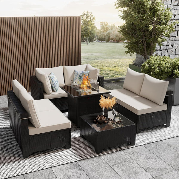 English Elm Cushion Chaise Lounge 75" Black White Striped Outdoor Seat and Back with Zipper, Removable Cover Beige W419P199031