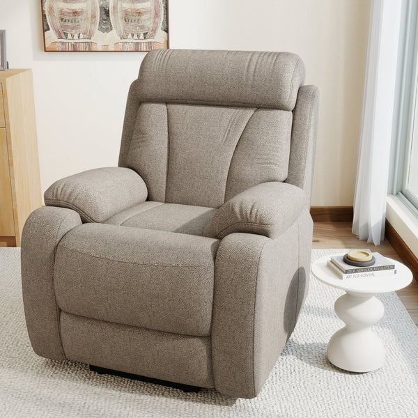 English Elm Power Lift Recliner Chair Velvet Upholstered Senior Assist Motorized Living Room Seat W1028S00061