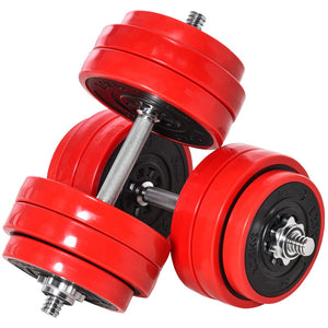 English Elm Soozier 66 Lb Convertible Dumbbell Barbell Set Chrome Grip Home Gym Training W2225P217797