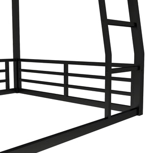 English Elm Metal Full Xl Over Queen Bunk Bed - Space-Saving Design For Teens & Adults, Durable, Noise-Free, No Box Spring! W1580S00141