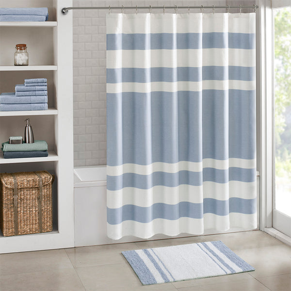 JLA Home Madison Park - Reversible Cotton Bath Rug with Dual-Texture Plush Absorbent Pile, Machine-Washable, Spa Feel 45 L x 27 W x 0.5H MP72-6211