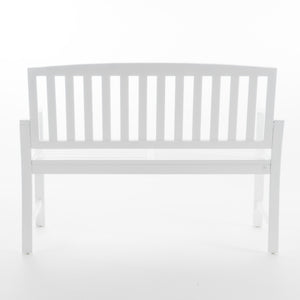English Elm Christopher Knight Home® - LOJA Bench - Acacia Wood Outdoor Bench with Ergonomic Curved Backrest, Durable Stable Construction White 57495.00ACAWHI