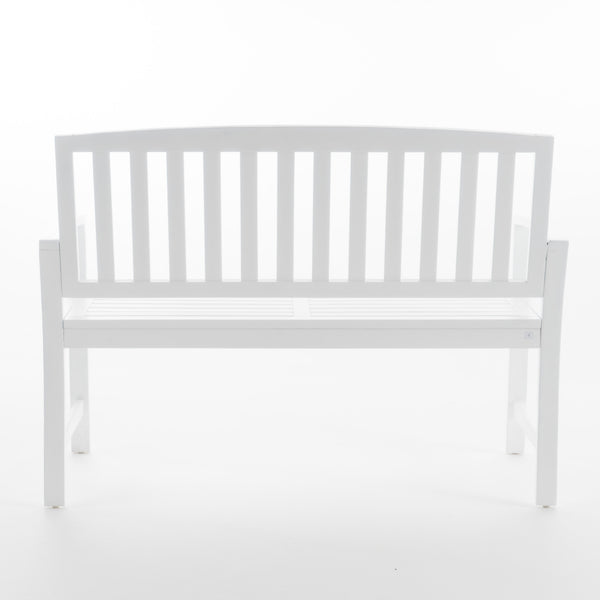 English Elm Christopher Knight Home® - LOJA Bench - Acacia Wood Outdoor Bench with Ergonomic Curved Backrest, Durable Stable Construction White 57495.00ACAWHI
