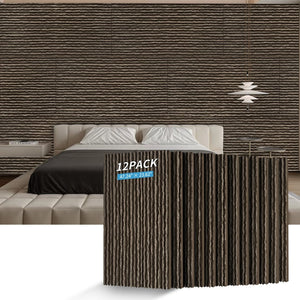 English Elm 3d Faux Stone Pu Wainscoting Panels Lightweight Waterproof Interior Accent Wall Set Carbon Black W347P478189