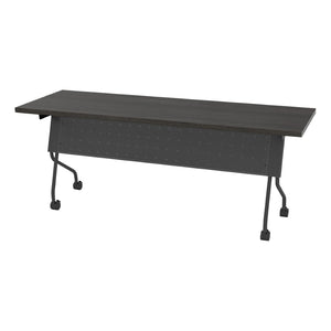 OSP Home Furnishings 6' Flip Top Nesting Training Table Commercial Grade Laminate with Locking Casters Titanium 84226TS