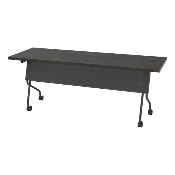 OSP Home Furnishings 6' Flip Top Nesting Training Table Commercial Grade Laminate with Locking Casters Titanium 84226TS
