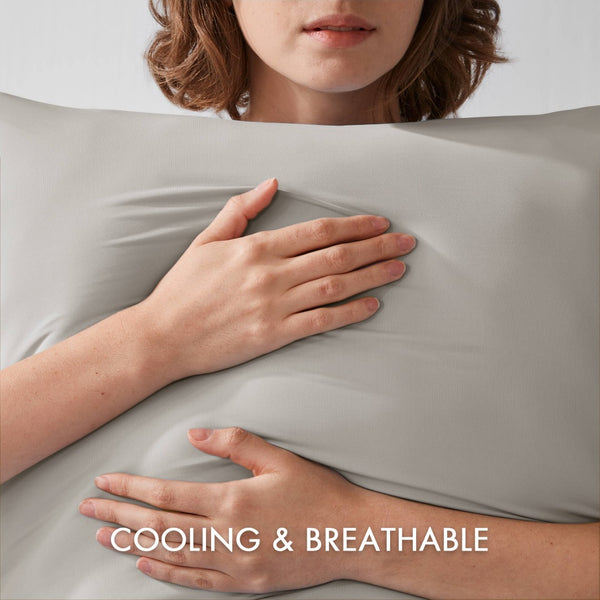 English Elm 1- Piece Full Body Cooling Pillow with Nylon Spandex Cover for Side Sleepers Light Grey B035P482976