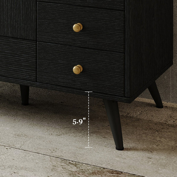 English Elm 36" Freestanding Bathroom Vanity Sintered Stone Top Ceramic Sink Stainless Steel Legs Black,Gold,Walnut,White W3136S00069
