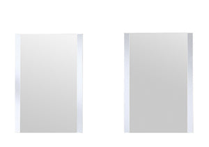 English Elm White Double Bath Vanity 84-inch with Side Cabinets, Scratch-Resist Ceramic Top, Faucets & Mirrors B2731S01218