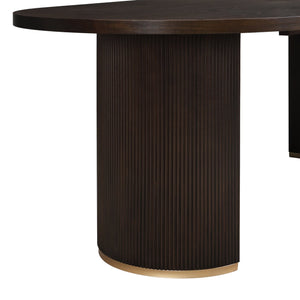 English Elm Christopher Knight Home® - Oval Dining Table Double Pedestal In Rich Espresso - Modern-Rustic Design For Family Gatherings N771P265584O_N771P265585O