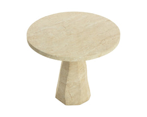 Sunpan KLIFF Bistro Table - Stylish Travertine-Look Concrete for Indoor & Outdoor Dining Spaces, 30" High 112371