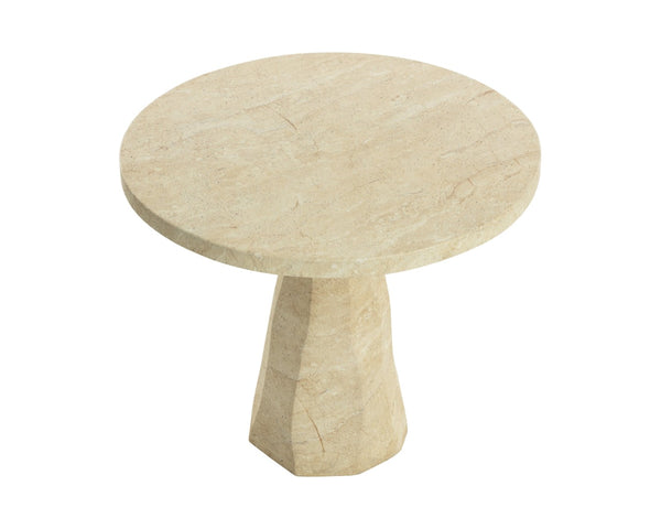 Sunpan KLIFF Bistro Table - Stylish Travertine-Look Concrete for Indoor & Outdoor Dining Spaces, 30" High 112371