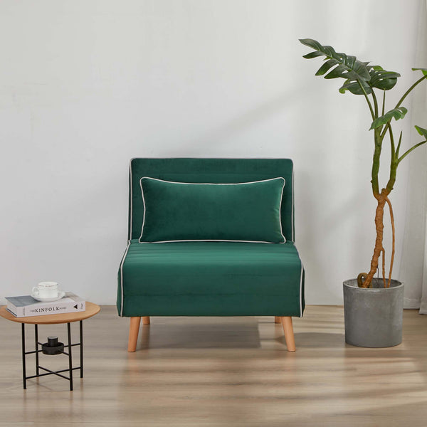 English Elm Canon Versatile Green Velvet Modular Sofa Bed Set – Space-Saving, Quick-Convert, Stylish Comfort! W3391S00002