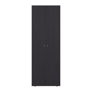 English Elm FM Tolleson 3-Door Tall Wardrobe Cabinet with Full-Length Rod, 4 Shelves, Scratch-Resistant Finish Wenge 71.26 L x 20.08 W x 5.12 H B128P361085
