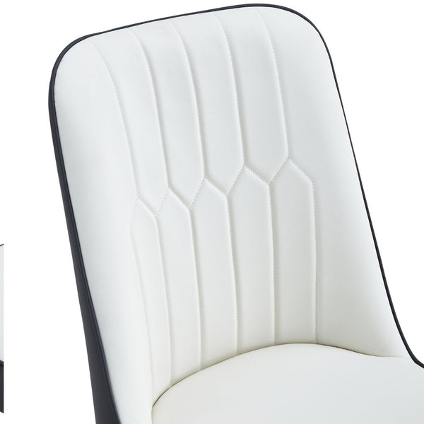 English Elm Table Set With Elegant Round White Marble Top, Gold Legs, And Soft Dining Chairs For Stylish Spaces W1151S01135-GIGA